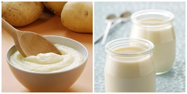 Trị Mụn Đầu Đen Bằng Sữa Chú Và Khoai Tây